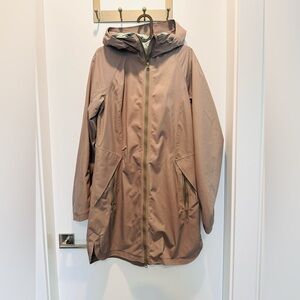 lululemon | Rain Rebel 3/4 Length Coat - Tan / Teal (interior)
